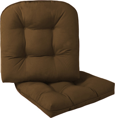 Mom's Moon Square Chair Pad/Cushion for Office Size 16 x 16 Inch Microfibre Solid Chair Pad Pack of 2(Brown)