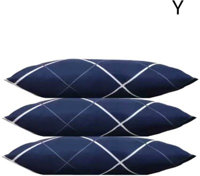 STOMIA STOMIA LUXURY SOFT PILLOW Polyester Fibre Solid Sleeping Pillow Pack of 3(Blue)