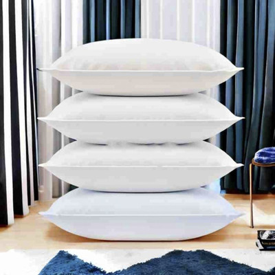 Urmila Creation Polyester Fibre Sleeping Pillow Pack of 4 Abstract LUXURY(White)