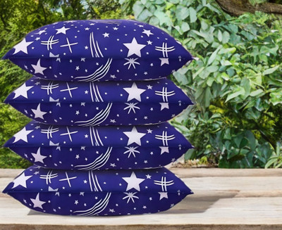 YPOLOIPO Polyester Fibre Sleeping Pillow Pack of 4 Solid LUXURY(Blue)