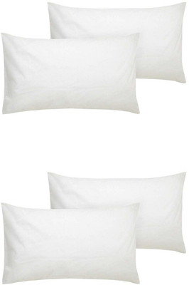 RomancePillow Polyester Fibre Solid Sleeping Pillow Pack of 4(White)
