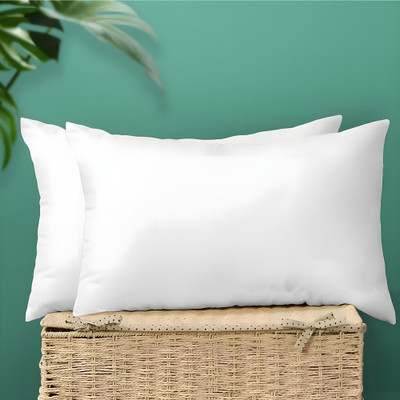 KUBER INDUSTRIES Microfibre Stripes Cushion Pack of 2(White)