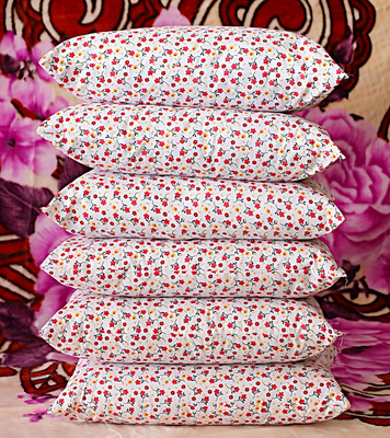TWIROX LUXURY Cotton Solid Sleeping Pillow Pack of 6(PRINT)