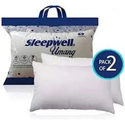 Sleepwell Microfibre Sleeping Pillow Pack of 2 Solid || Soft and Luxury ||(White)