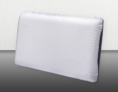 AYKA Memory Foam Pillow Memory Foam Geometric Orthopaedic Pillow Pack of 1(White, Grey)