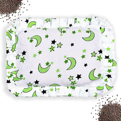 Found Fit Mustard Seeds Solid Baby Pillow Pack of 1(Green)