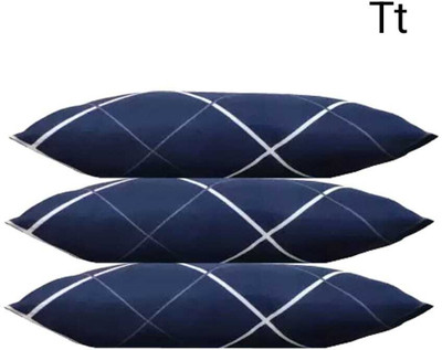 STOMIA STOMIA LUXURY SOFT PILLOW Polyester Fibre Solid Sleeping Pillow Pack of 3(Blue)