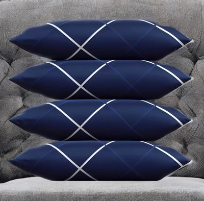 Urmila Creation Microfibre Sleeping Pillow Pack of 4 Solid LUXURY(Blue)