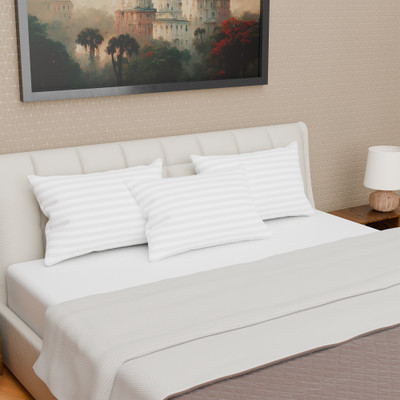 Serene Microfibre Sleeping Pillow Pack of 3 Solid Soft luxury(white lining)