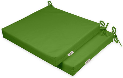 Vargottam Foam Solid Chair Pad Pack of 2(Pear Green)