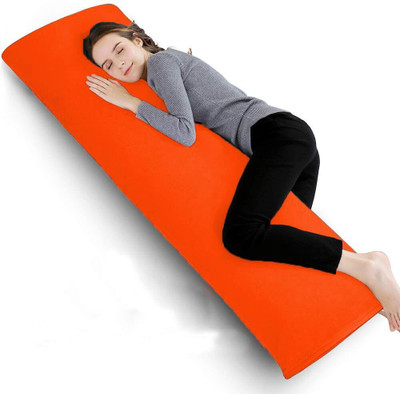 Hundur Store Microfibre Solid Pregnancy Pillow Pack of 1(Orange)