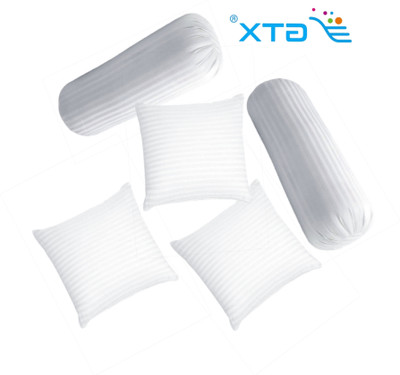 GTX Microfibre Bolster Pack of 5 Stripes Premium Diwan set of 3 cushions and 2 blaster(White)