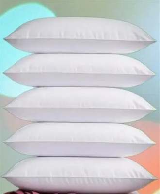 GUNVAR INDIA PRIVATE LIMITED LUXURY Polyester Fibre Abstract Sleeping Pillow Pack of 5(White)