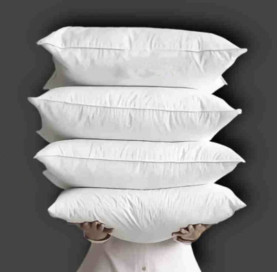 YPOLOIPO Polyester Fibre Sleeping Pillow Pack of 4 Abstract LUXURY(White)