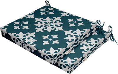 Vargottam Foam Chair Pad Pack of 2 Motifs(Teal Green)