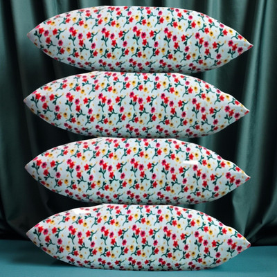 CIEZAR Microfibre Sleeping Pillow Pack of 4 Solid(Multicolor)