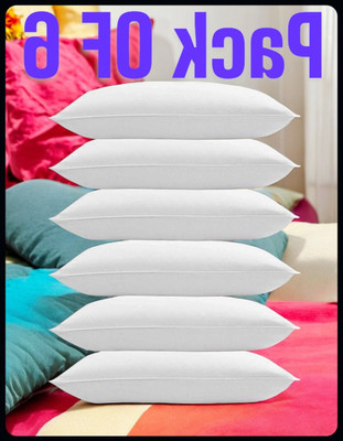 Urmila Creation White Pillow 6 Microfibre Solid Sleeping Pillow Pack of 6(White)