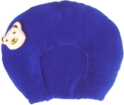 SHISHI Mustard Seeds Solid Baby Pillow Pack of 1(Blue)