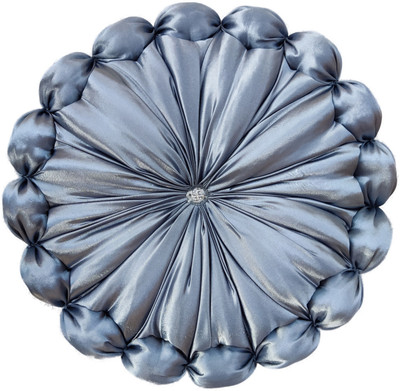 RACCOON Microfibre Solid Cushion Pack of 1(Silver)