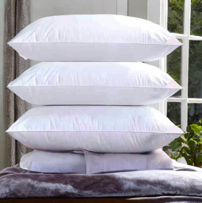 LIPONOS LUXURY Polyester Fibre Solid Sleeping Pillow Pack of 3(White)