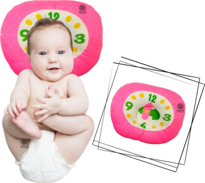 White Bubble White Bubble Newborn Takiya Polyester Fibre Alphanumeric Baby Pillow Pack of 1(Pink)