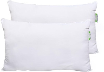 RECORN Microfibre, Polyester Fibre Solid Sleeping Pillow Pack of 2(White)