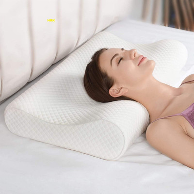 Faltomin Memory Foam Solid Orthopaedic Pillow Pack of 1(White)