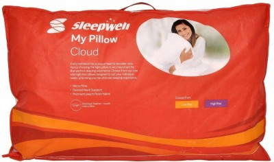 Sleepwell Microfibre Solid Sleeping Pillow Pack of 1(White)