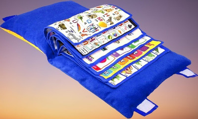 AMIGOS STORE SLEEPING PILLOW Microfibre Solid Cushion Pack of 1(Blue)