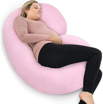KWALITY DREAMS Luxury Polyester Fibre Solid Pregnancy Pillow Pack of 1(Pink)