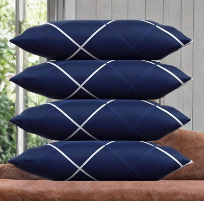 Urmila Creation Microfibre Sleeping Pillow Pack of 4 Solid LUXURY(Blue)