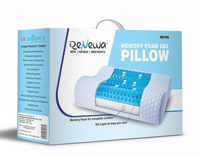 Renewa Memory Foam Solid Sleeping Pillow Pack of 1(White)