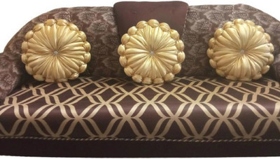 GTX Decorative Microfibre Solid Cushion Pack of 3(Golden)