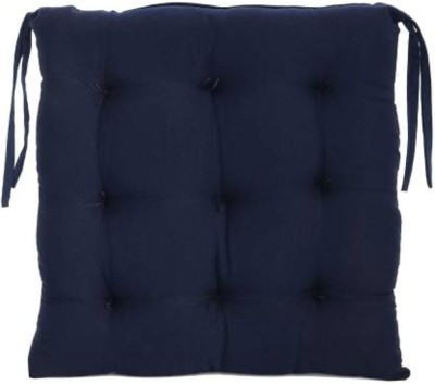 Woodcraafts chair pad Cotton Nature Cushion Pack of 1(Blue)