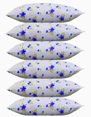 ERANC Cotton Sleeping Pillow Pack of 6 Solid LUXURY(Blue)