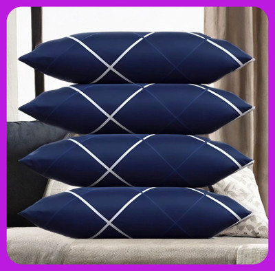 Urmila Microfibre Sleeping Pillow Pack of 4 Solid LUXURY(Blue)