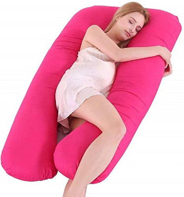 ANVANSA ultra soft u shape pillow Microfibre, Polyester Fibre Solid Pregnancy Pillow Pack of 1(Pink)