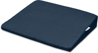 Cherilo Half Size Elevated Wedge Pillow for Baby Crib & Mattress Memory Foam Solid Baby Pillow Pack of 1(Navy Blue)