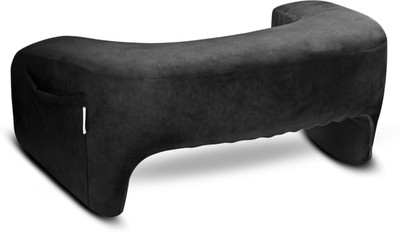 RELAXMOUR Memory Foam Body Pillow Pack of 1 Solid Lap Desk and Arm Rest Pillow(Black)