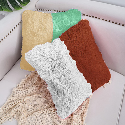 Catchyx Cart Microfibre Solid Cushion Pack of 2(White, Coffee, Light Green, Beige)