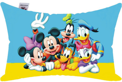 RACCOON Microfibre Sleeping Pillow Pack of 1 Toons & Characters With Cover, Kids(Sky Blue)