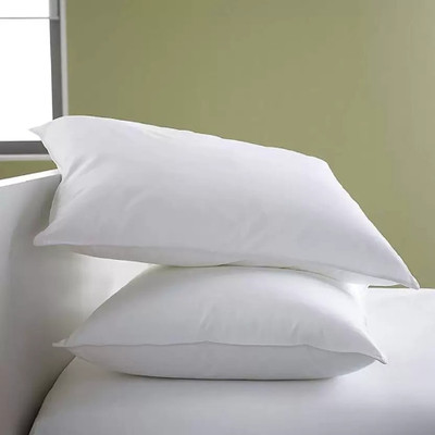 SANJU BROTHER Microfibre Solid Sleeping Pillow Pack of 2(White)
