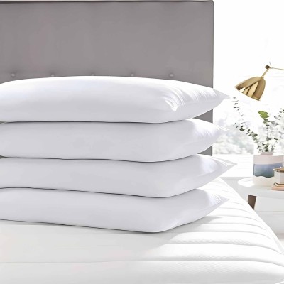 YPOLOIPO LUXURY Microfibre Solid Sleeping Pillow Pack of 4(White)