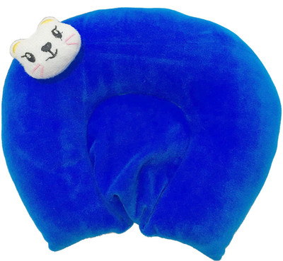HouseOfCommon Mustard Seeds Solid Sleeping Pillow Pack of 1(Blue)