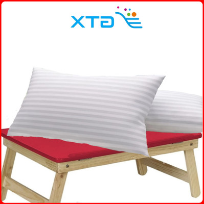 GTX Microfibre Stripes Sleeping Pillow Pack of 2(White)