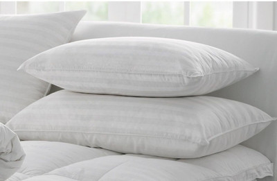 SANJU BROTHER Microfibre Sleeping Pillow Pack of 2 Stripes Pillow Set | Comfort And Support Pillow(White 22)