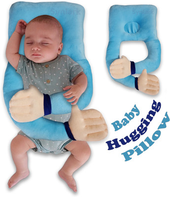 Synlark Cotton Baby Pillow Pack of 1 Solid Pillow(Sky-Blue)