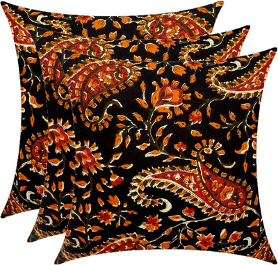 Changers Microfibre Cushion Pack of 3 Floral(Blue, Multicolor6)