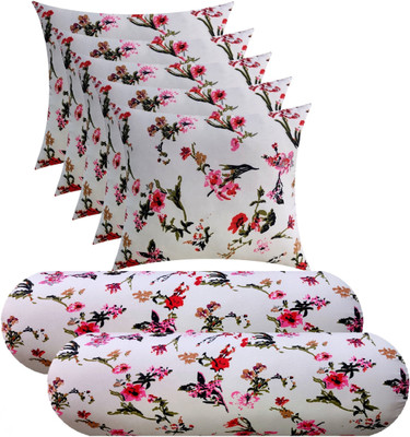 Changers Microfibre Bolster Pack of 7 Floral(White)