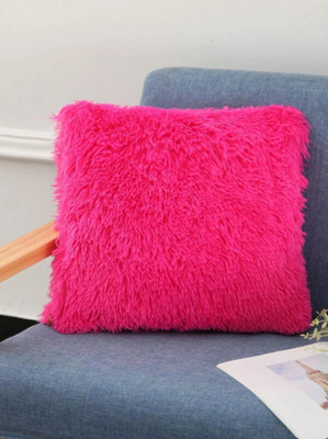 Catchyx Cart Microfibre Solid Cushion Pack of 1(Dark Pink)